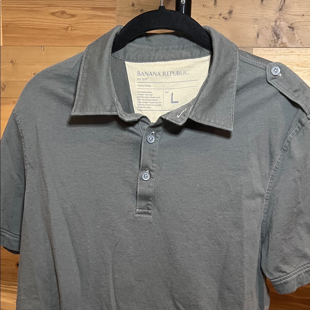 Banana Republic Olive Green Polo Shirt for Men